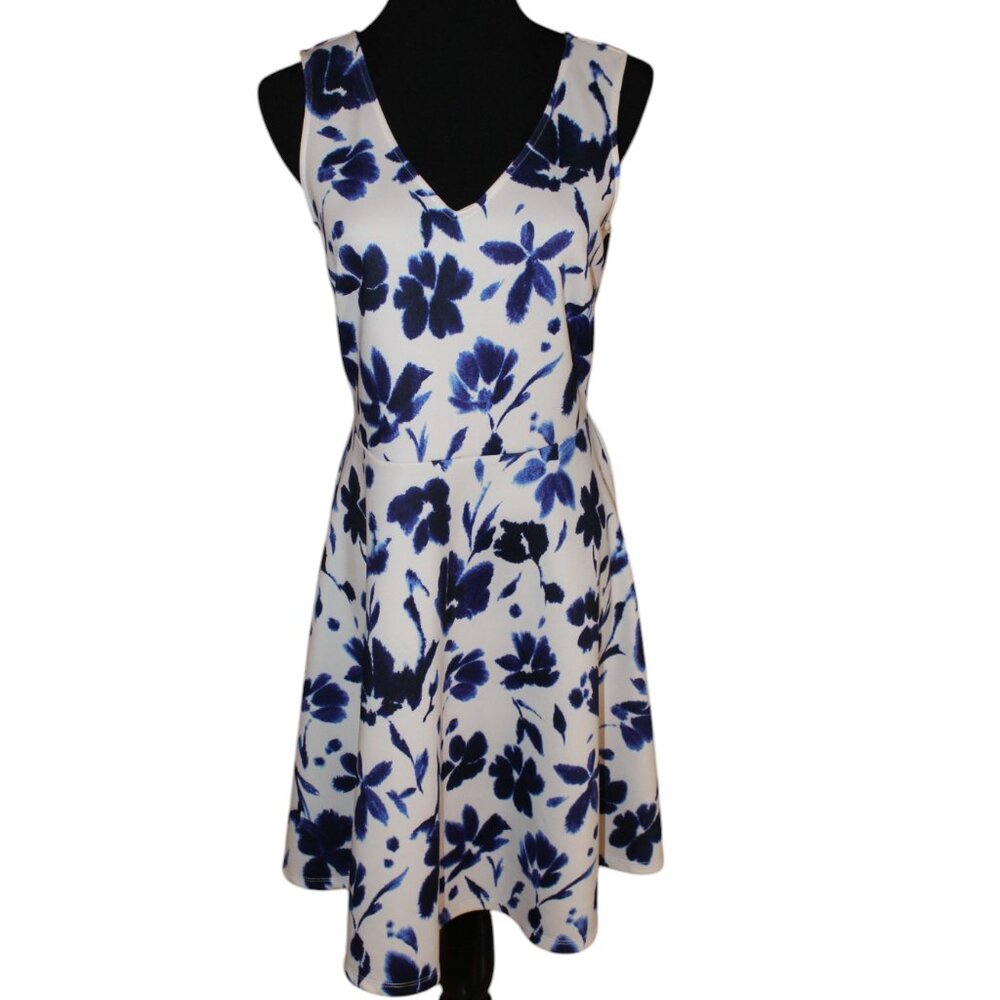 Alison Andrews Dress Floral Scuba Fit and Flare Medium M NWOT's
